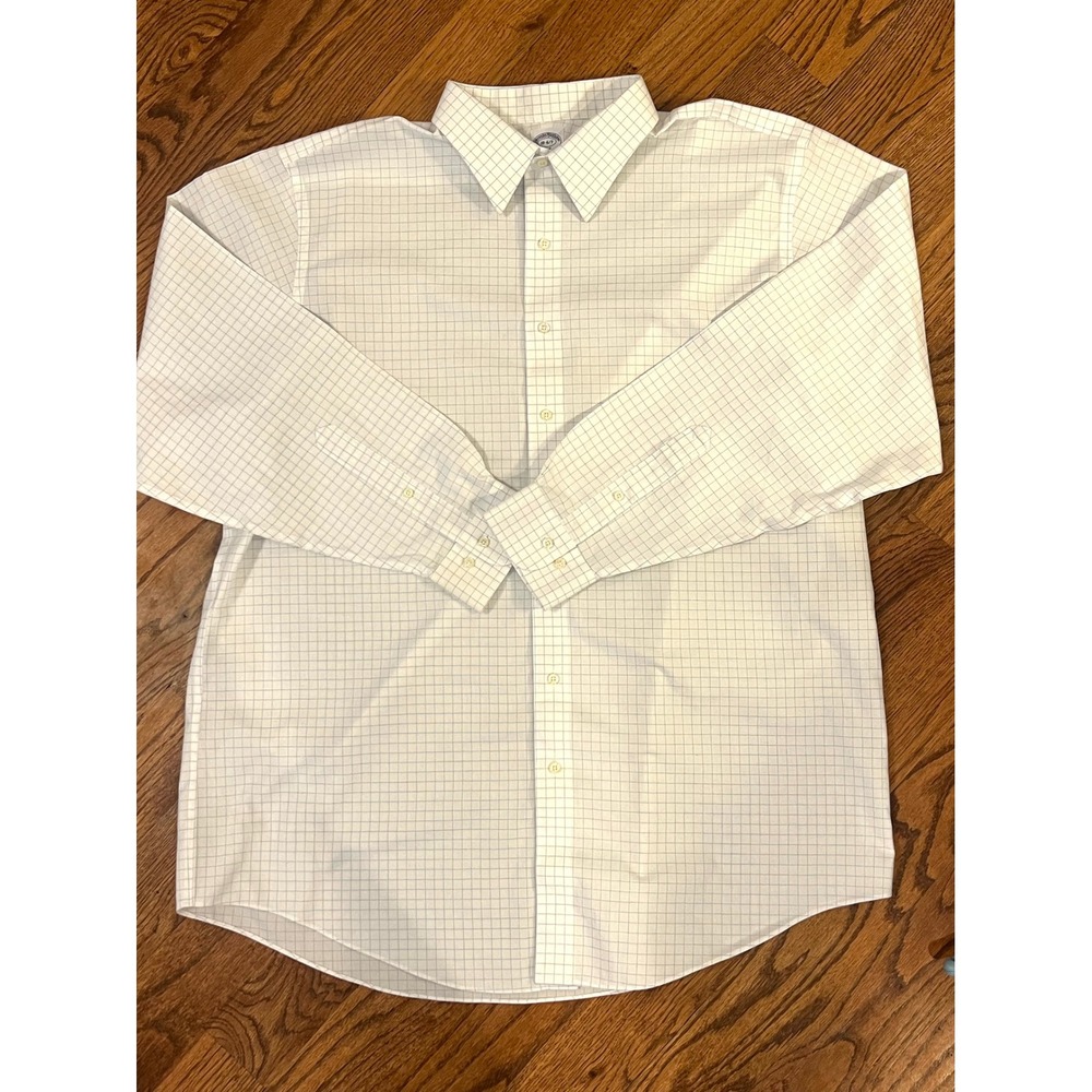 Brooks Brothers Non Iron Button Down Shirt Mens 18-6 7 346 Regular Fit Gingham